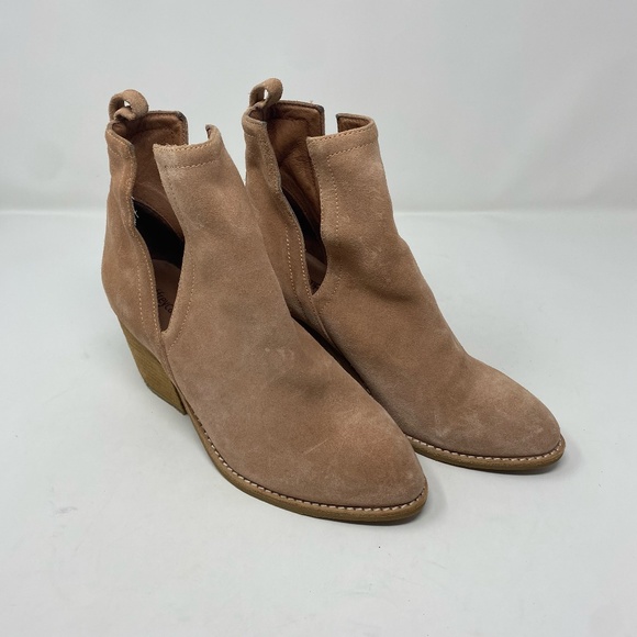 Jeffrey Campbell Muskrat Suede Leather Booties Tan Size 6.5 - Picture 2 of 9